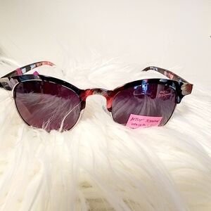 BETSEY JOHNSON WOMEN'S COLORFUL ROUND FLORAL PIN UP SUNGLASSES NWT